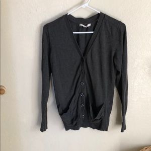 Lauren Conrad gray button down sweater